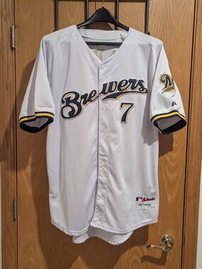 Majestic MLB Milwaukee Brewers J.J. Hardy Jersey